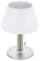 Eglo 48749 Solar 11" Tall LED Buffet Outdoor Lamp - Silver / White