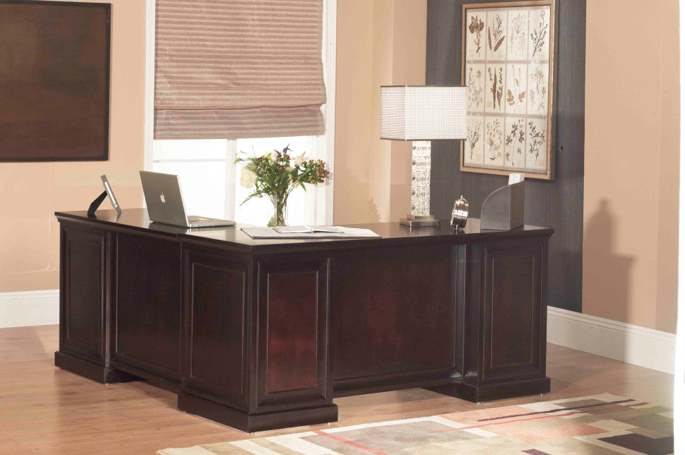 Executve Wood L-Desk and Return Office