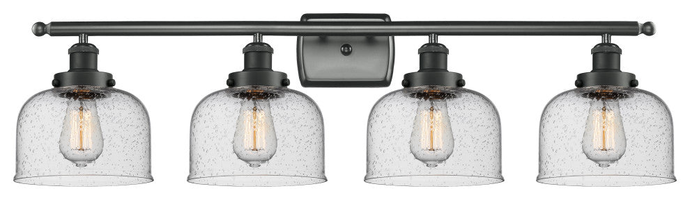 INNOVATIONS LIGHTING 916-4W-BK-G74-LED Large Bell 3 Light Bath Vanity Light
