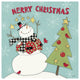 "Snowman Sentiments IV" Digital Paper Print by Anne Tavoletti, 32"x32"