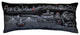 35" Black Wichita Nighttime Skyline Lumbar Decorative Pillow