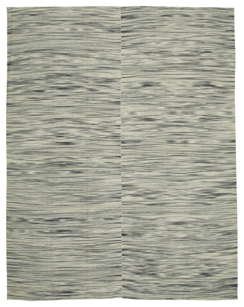 Rug N Carpet - Handmade Oriental 9' 10'' x 12' 8'' Modern Design Wool Kilim Rug