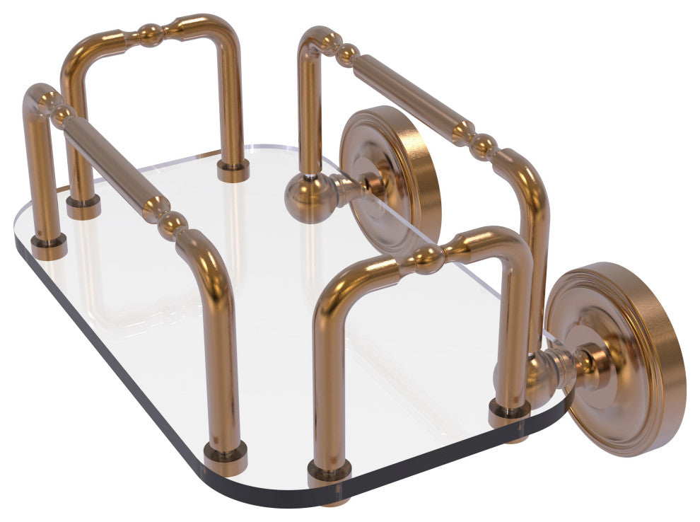 Prestige Wall Mounted Guest Towel Holder, Brushed Bronze