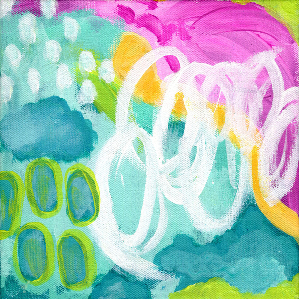 "Happy Clouds" Painting Print on Wrapped Canvas