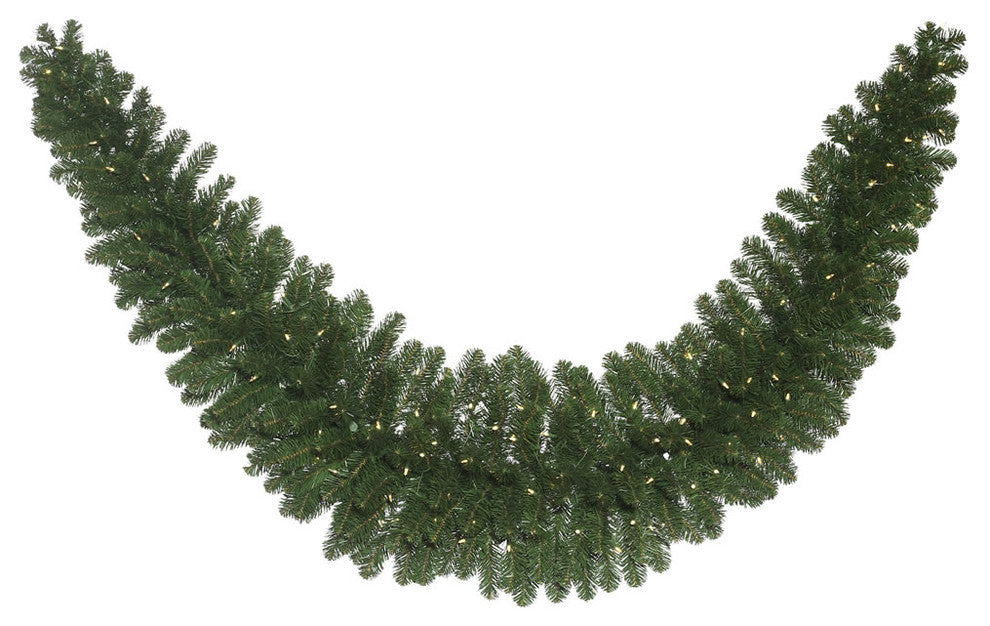 Vickerman C164921Led 9' Christmas Swag Garland, Warm White Wide Angle Lights