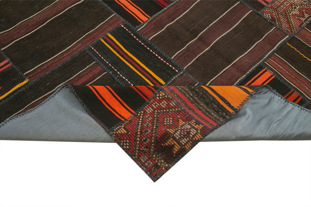 Rug N Carpet - Handmade Anatolian 10' 10'' x 13' 7'' Vintage Goat Hair Kilim Rug