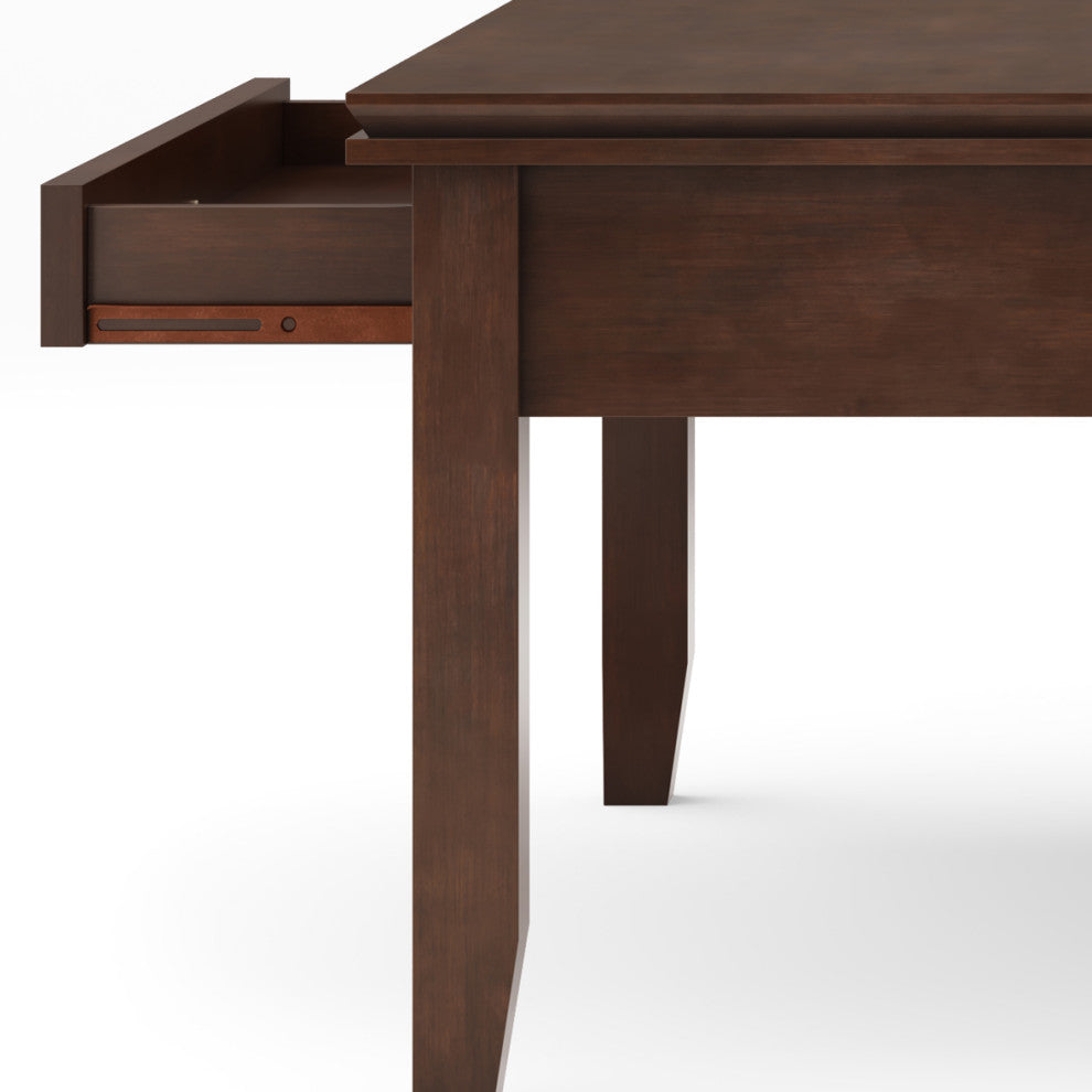 Artisan SOLID WOOD Square Coffee Table, Russet Brown