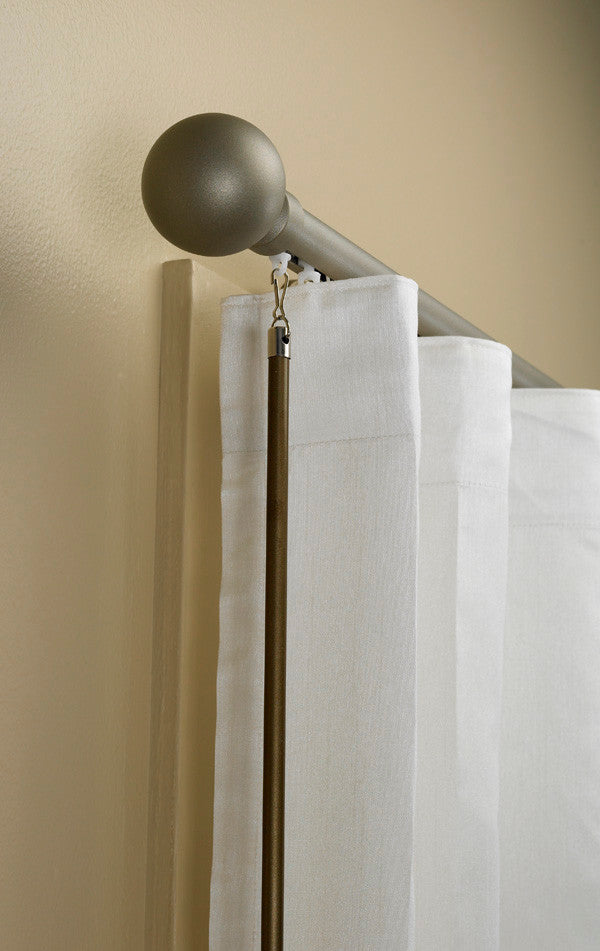 Deco Traverse 1 With Ball 28 Finial, Silver, 72