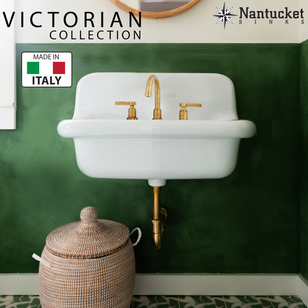 Nantucket Sinks 14" Fireclay Wall-mount Bath Sink