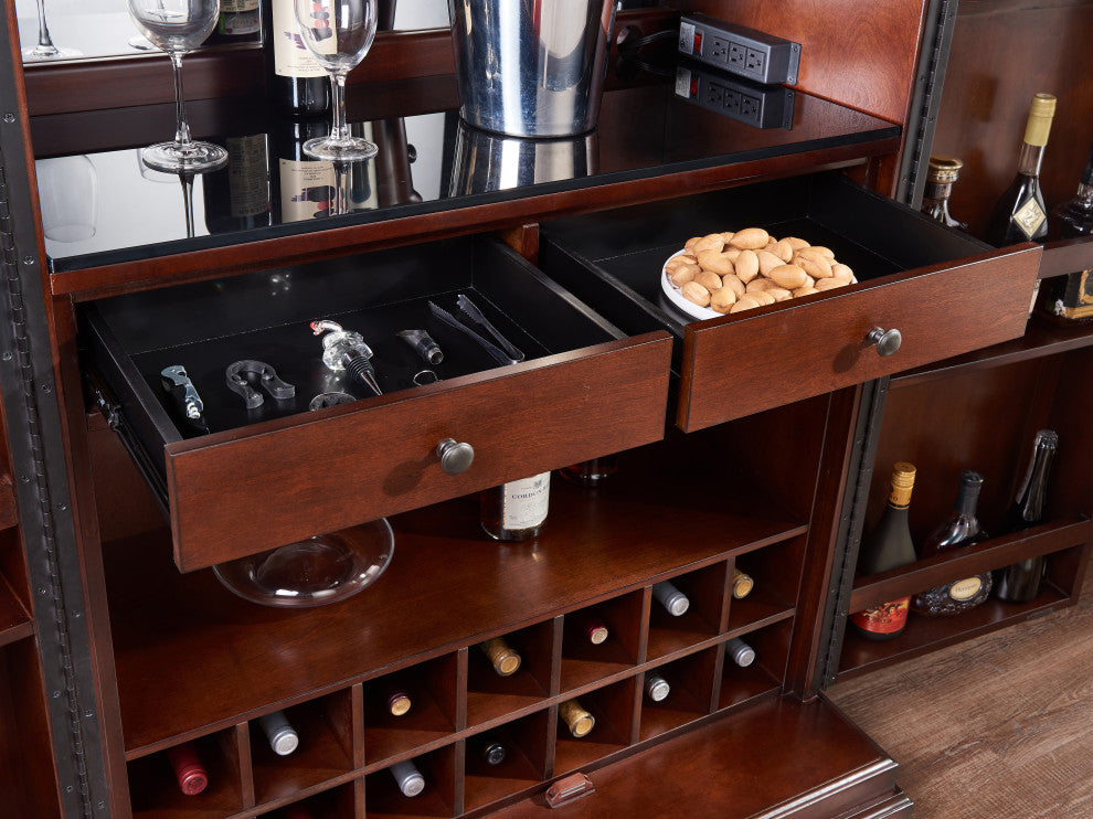 Ashton Wine Cabinet, Nut Brown