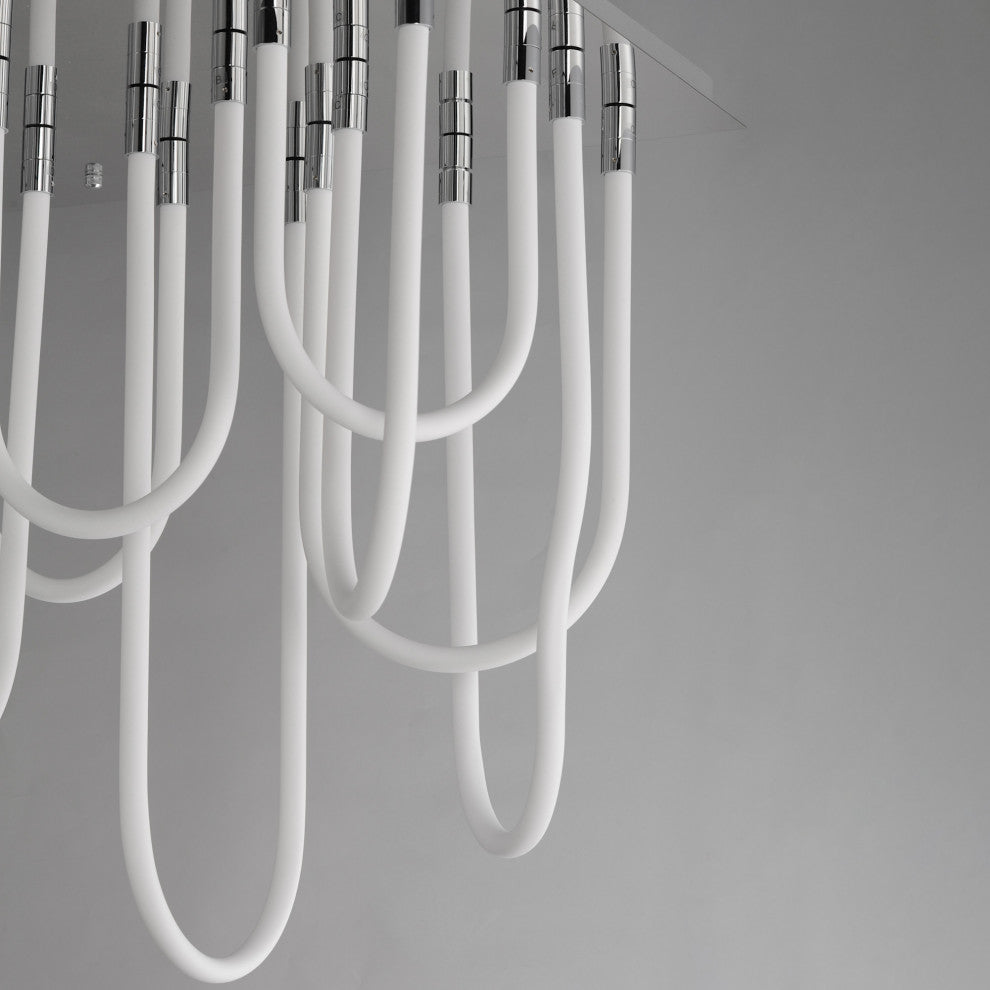 ET2 E24989 Soleil 42"W Flush Mount Linear Ceiling Fixture - Polished Chrome