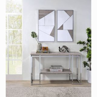 Chafik Wall Accent Mirror, Set-2, Mirrored, Chrome and