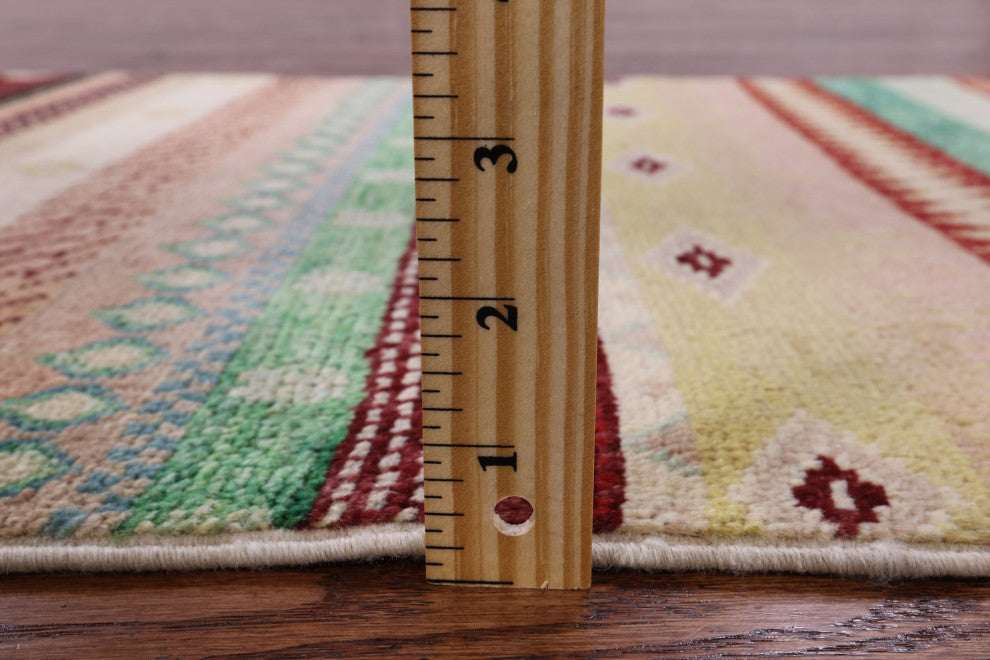 2' 1" X 7' 10" Runner Persian Gabbeh Loribaft Hand Knotted Rug Q5921