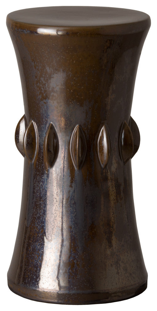 Jewel Gunmetal Ceramic Outdoor Side Table