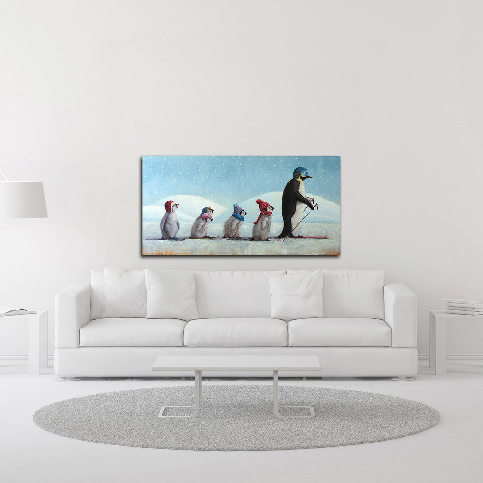 Ski School by Lucia Heffernan, Print on Canvas, 36"x18"