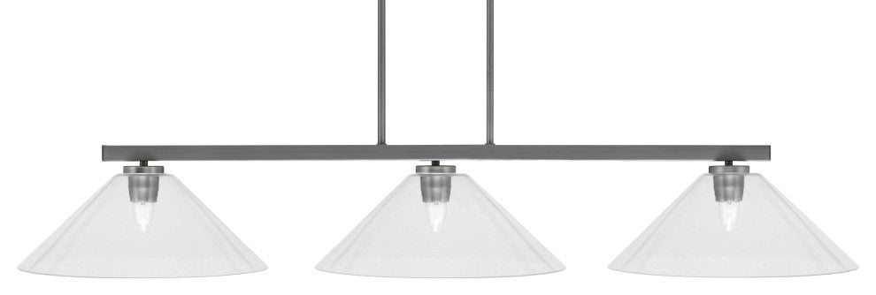 Atlas 3 Light Bar In Graphite Finish With 16" Clear Bubble Glass