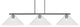 Atlas 3 Light Bar In Graphite Finish With 16" Clear Bubble Glass