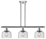 Large Bell 3-Light Island-Light, Polished Chrome, Seedy