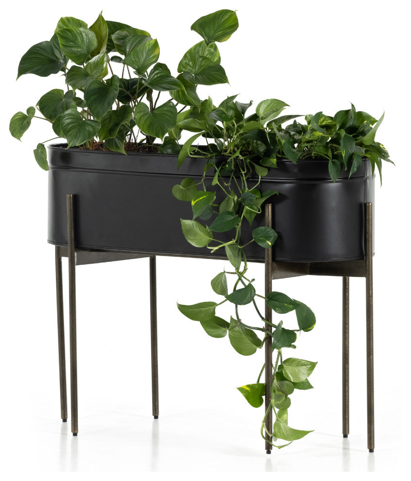 Jed Large Planter-Iron Matte Black