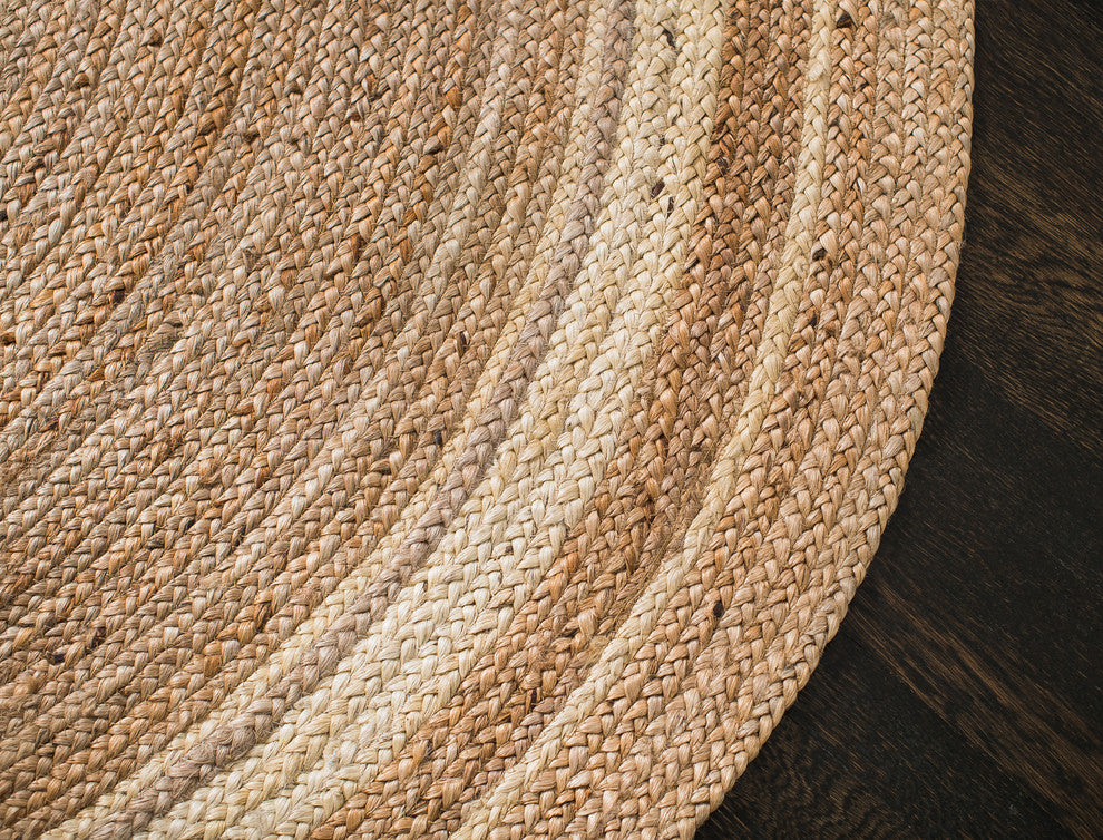 Kerala Sunrise Round Jute Rug, 6'