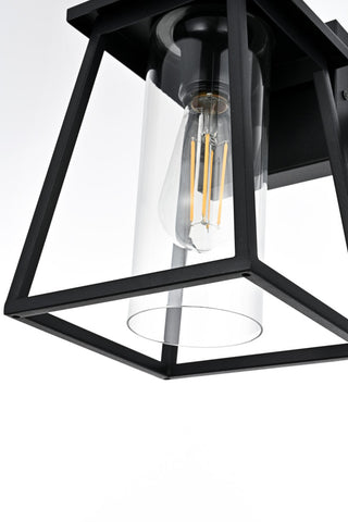 Home Living 7" Outdoor Wall Sconce, Black