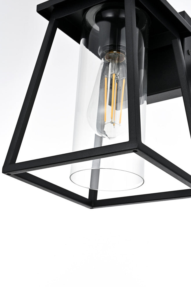 Home Living 7" Outdoor Wall Sconce, Black