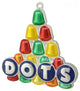 3" Silver Plated Dots Candy Logo Mulit- Colored Christmas Tree Ornament