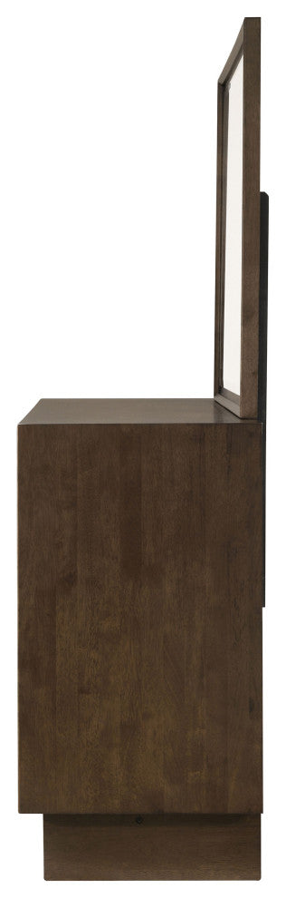 Glenwood 6-drawer Dresser and Mirror Warm Brown
