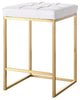 Pipe Bar Stool-White/Gold