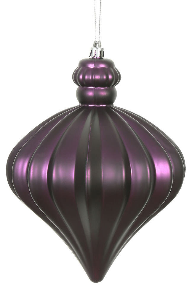 Vickerman 6" Plum Matte Onion Drop 4-Bag, N175826D