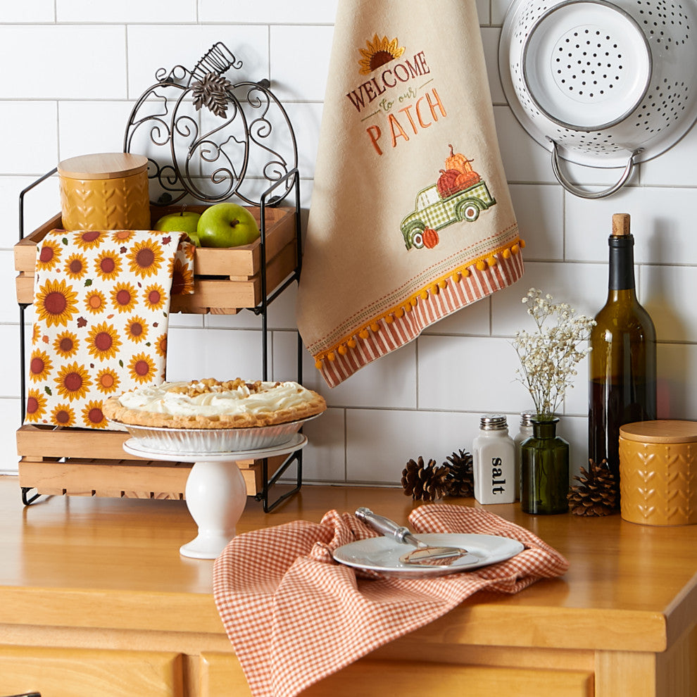Assorted Pumpkin Patch Truck Dishtowel (Set of 3)