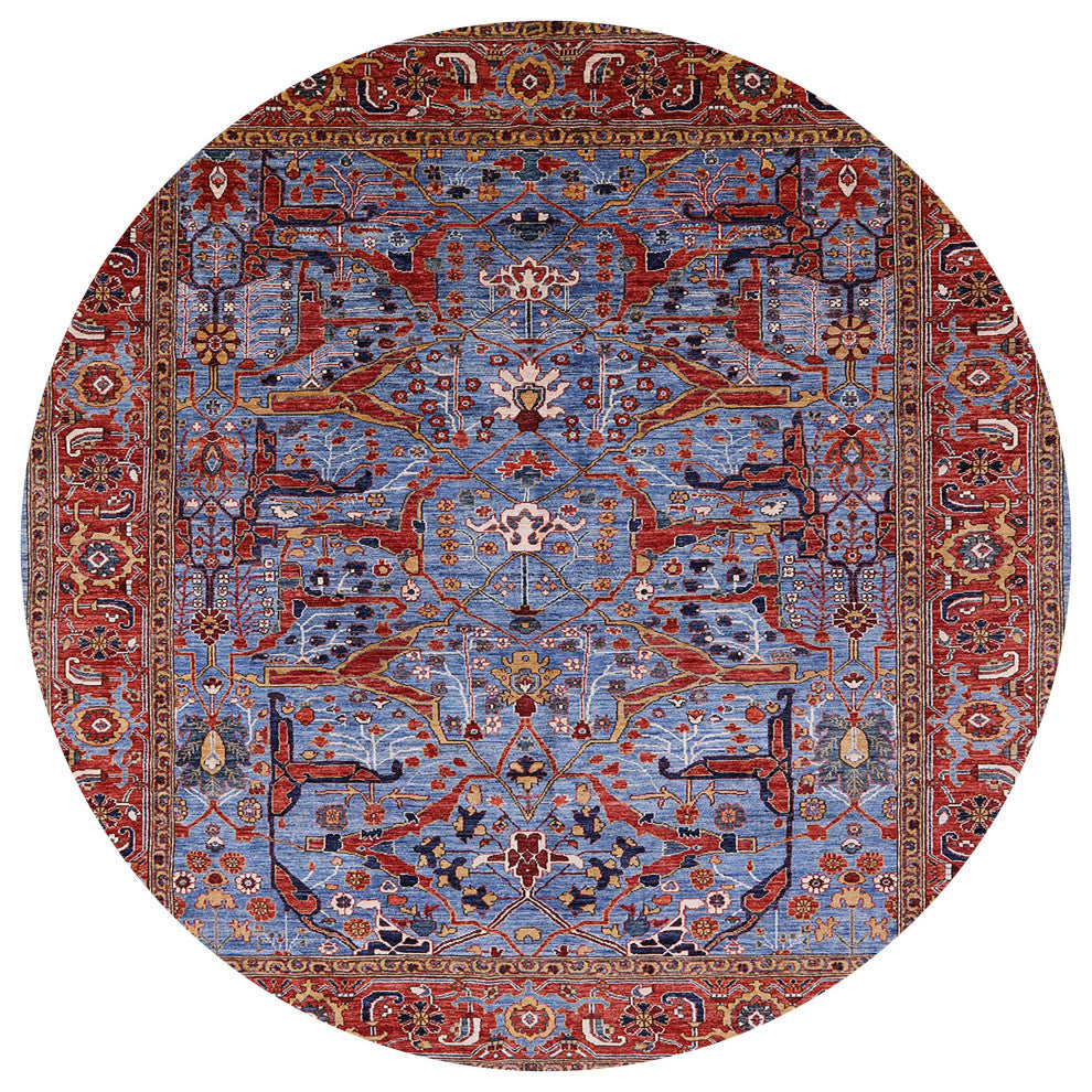Ahgly Company Indoor Round Mid-Century Modern Area Rugs, 7' Round