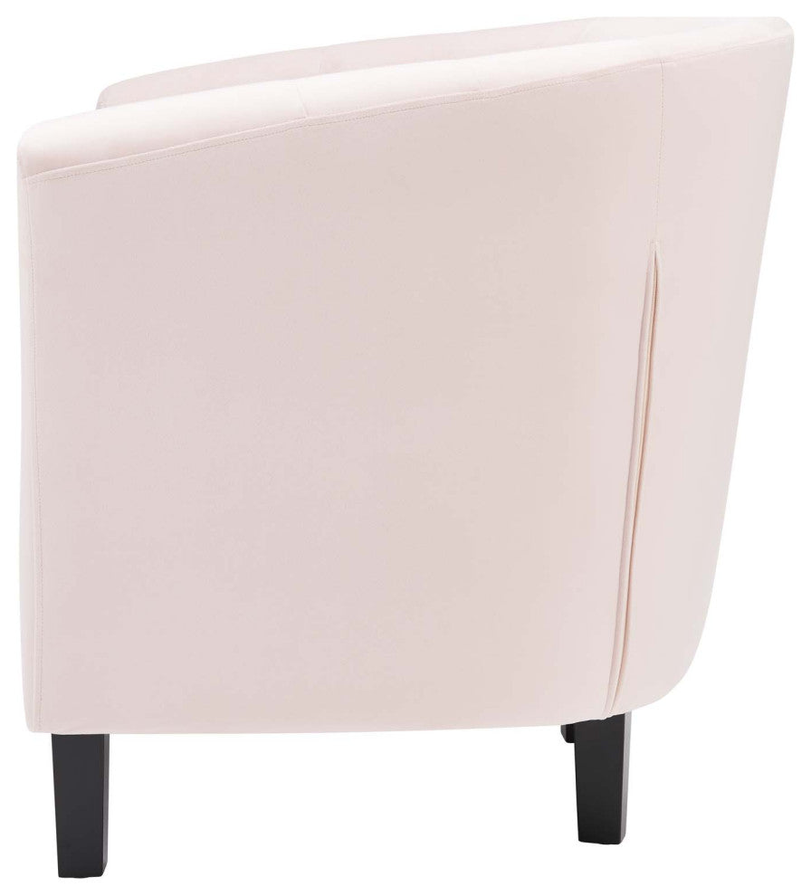 Armchair Accent Chair, Velvet, Pink, Modern, Living Lounge Hotel Hospitality