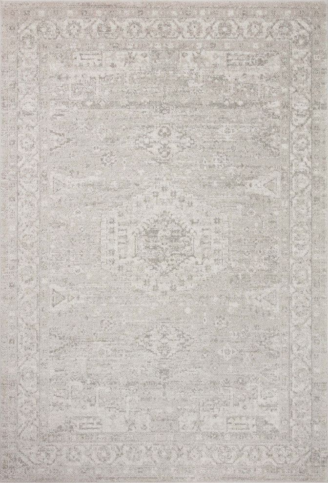 Loloi II Odette Silver / Ivory 5'-3" x 7'-9" Area Rug