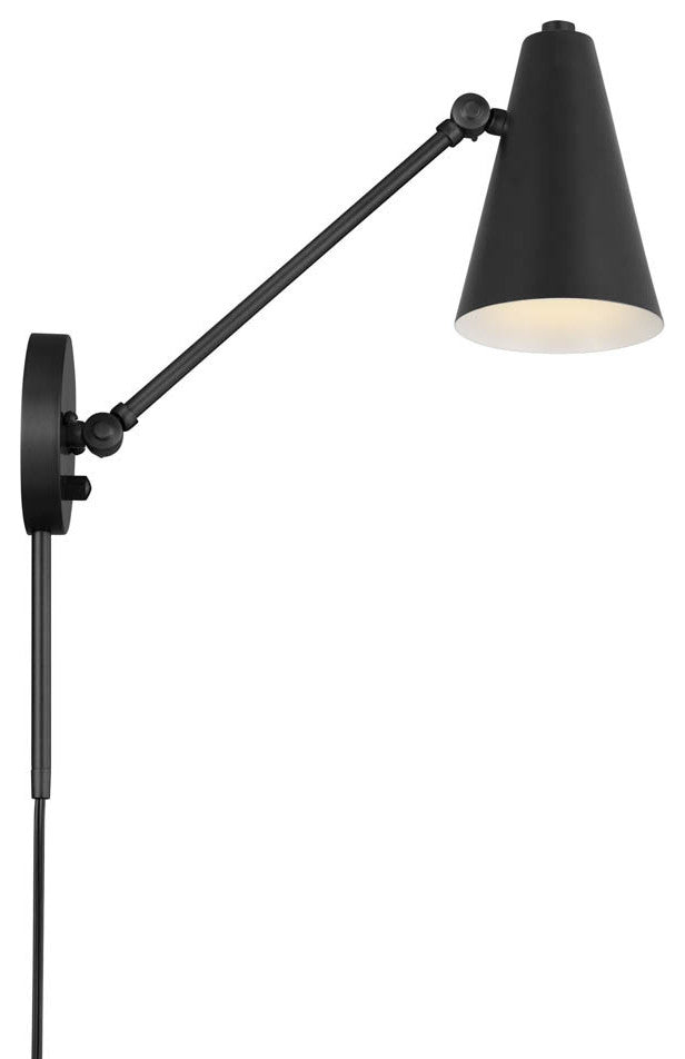 Sylvia 1 Light Wall Sconce, Black