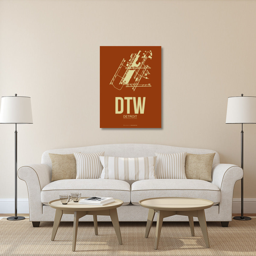 "DTW Detroit Poster 2" Fine Art Print