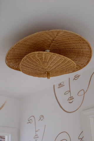 Megan Molten x Mitzi Marigold 8.75" Semi Flush Aged Brass