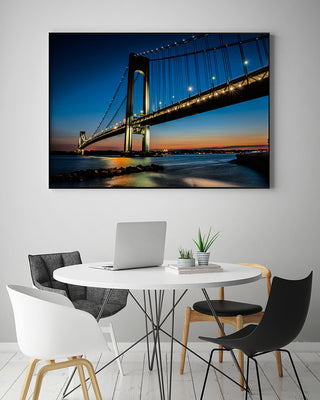 "Verrazano Bridge" Art block Framed Canvas, 40"x30"