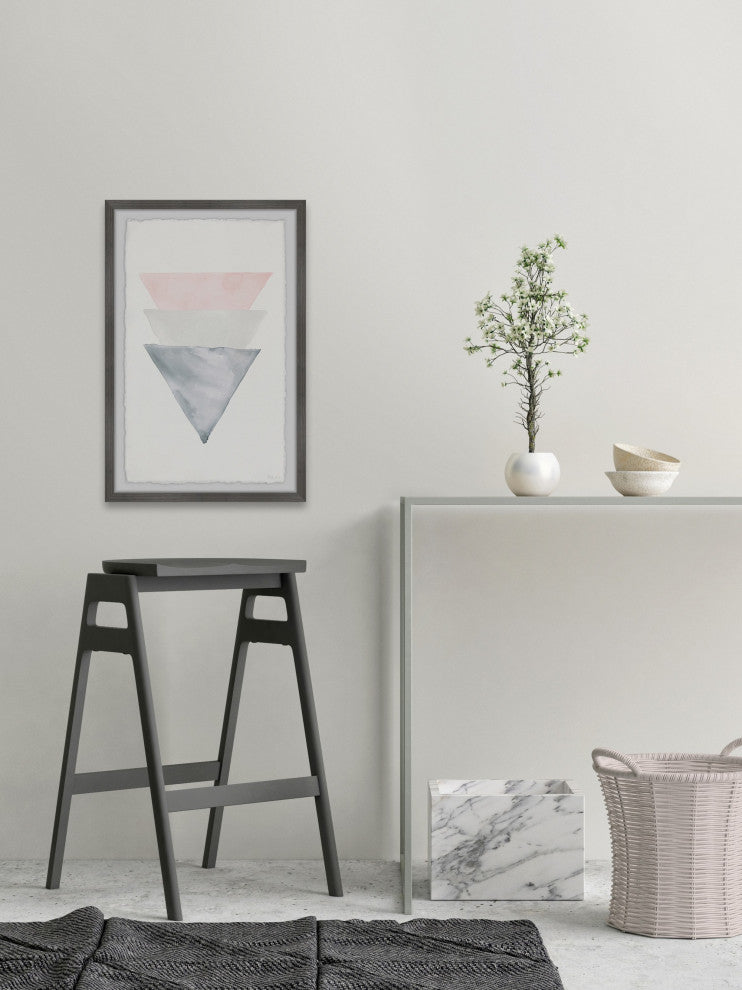 "Triple Cones" Framed Painting Print, 16"x24"