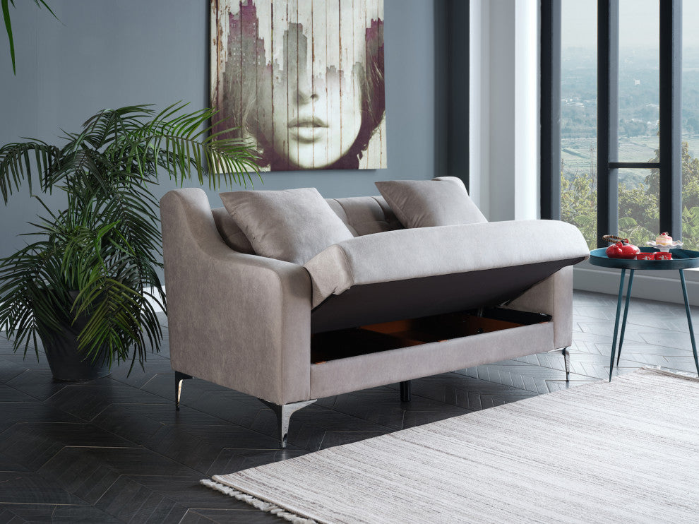 Livia Love Seat, Melson Gray