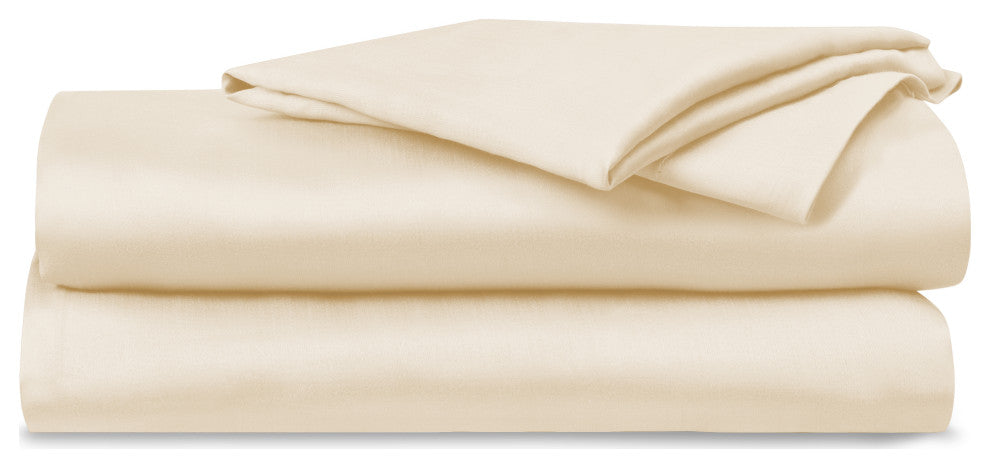 Delara 100% Eucalyptus Lyocell Tencel Sheet Set, Fog, King, 108"x105"