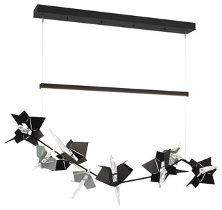 Belladonna LED Pendant, Black With Vintage Platinum Accent