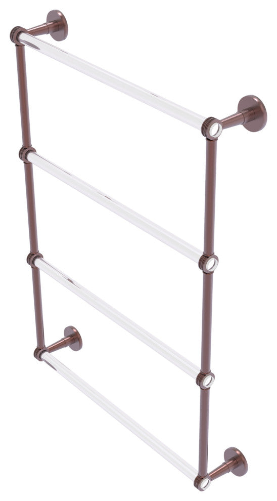 Clearview 4 Tier 24" Ladder Towel Bar with Dotted Accents, Antique Copper