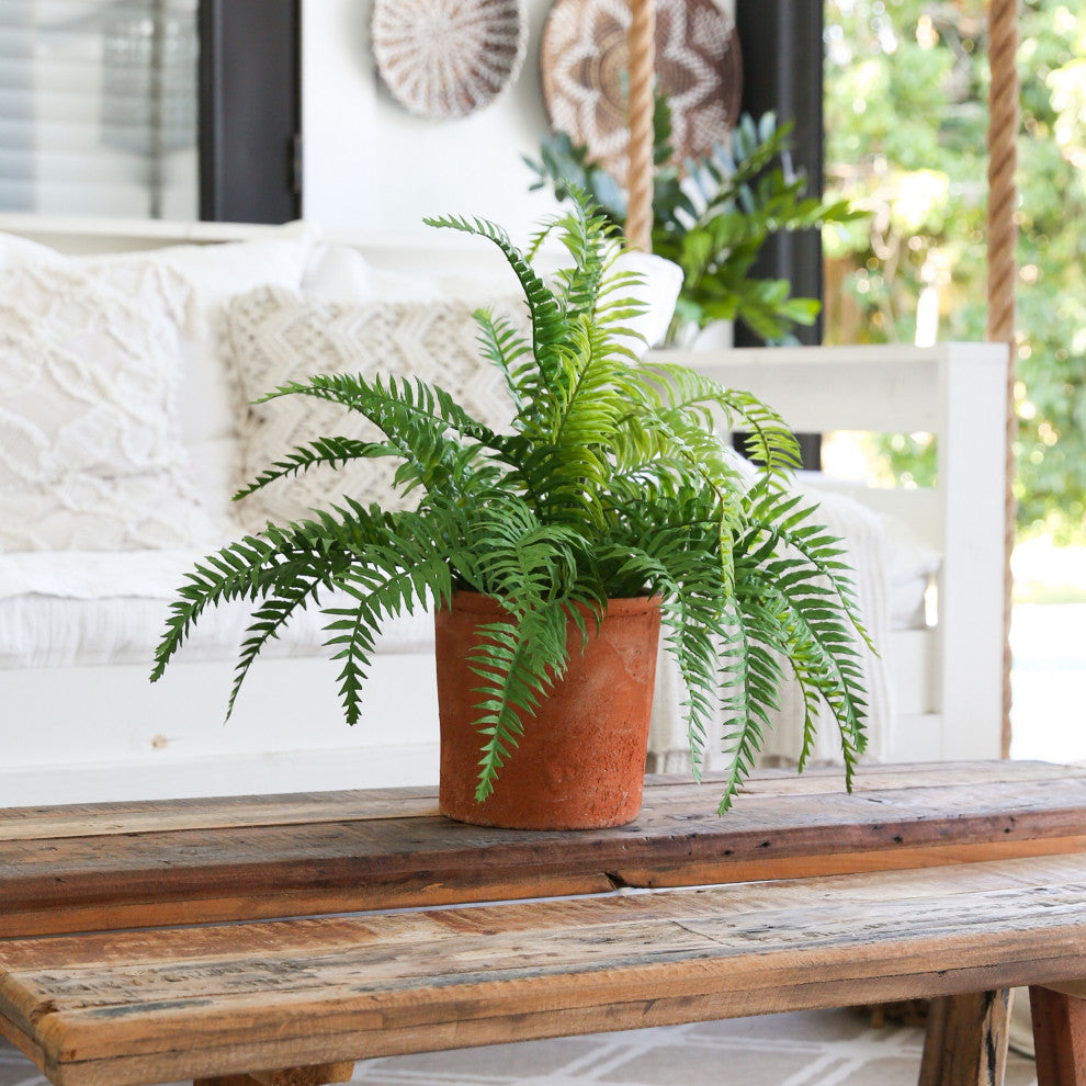 22in. Artificial Fern Plant in Decorative Planter