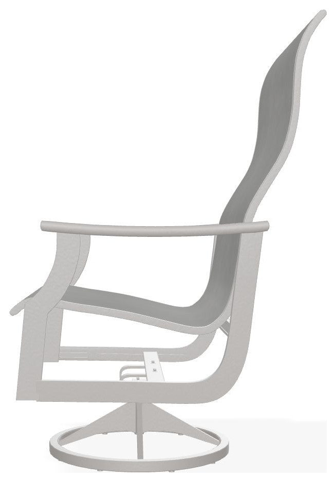 St. Catherine Sling Outdoor Supreme Swivel Rocker, Alloy/Warm Gray