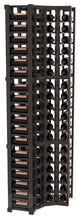 4 Column Wine Cellar Corner Kit, Redwood, Black/Satin