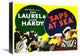 "Laurel & Hardy - Saps At Sea, 1940" Canvas Giclee, 16"x12"