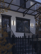 Ryan LED Outdoor Sconce, Black, 18