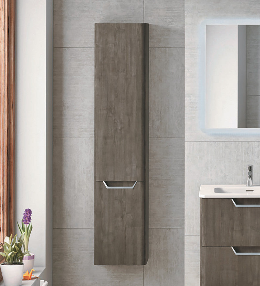 Royo Life Collection 14" Column Style Bathroom Cabinet (Left Open), Samara Ash