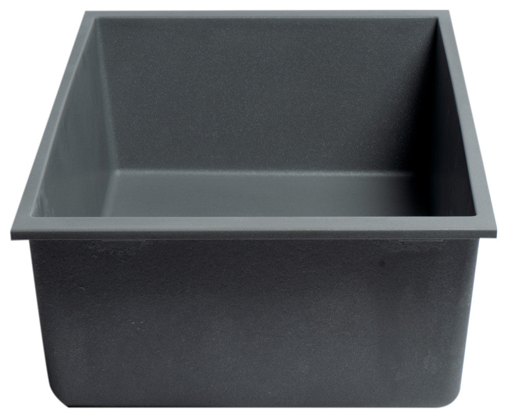 ALFI brand AB3020UM-T Titanium 30" Undermount Granite Composite Kitchen Sink